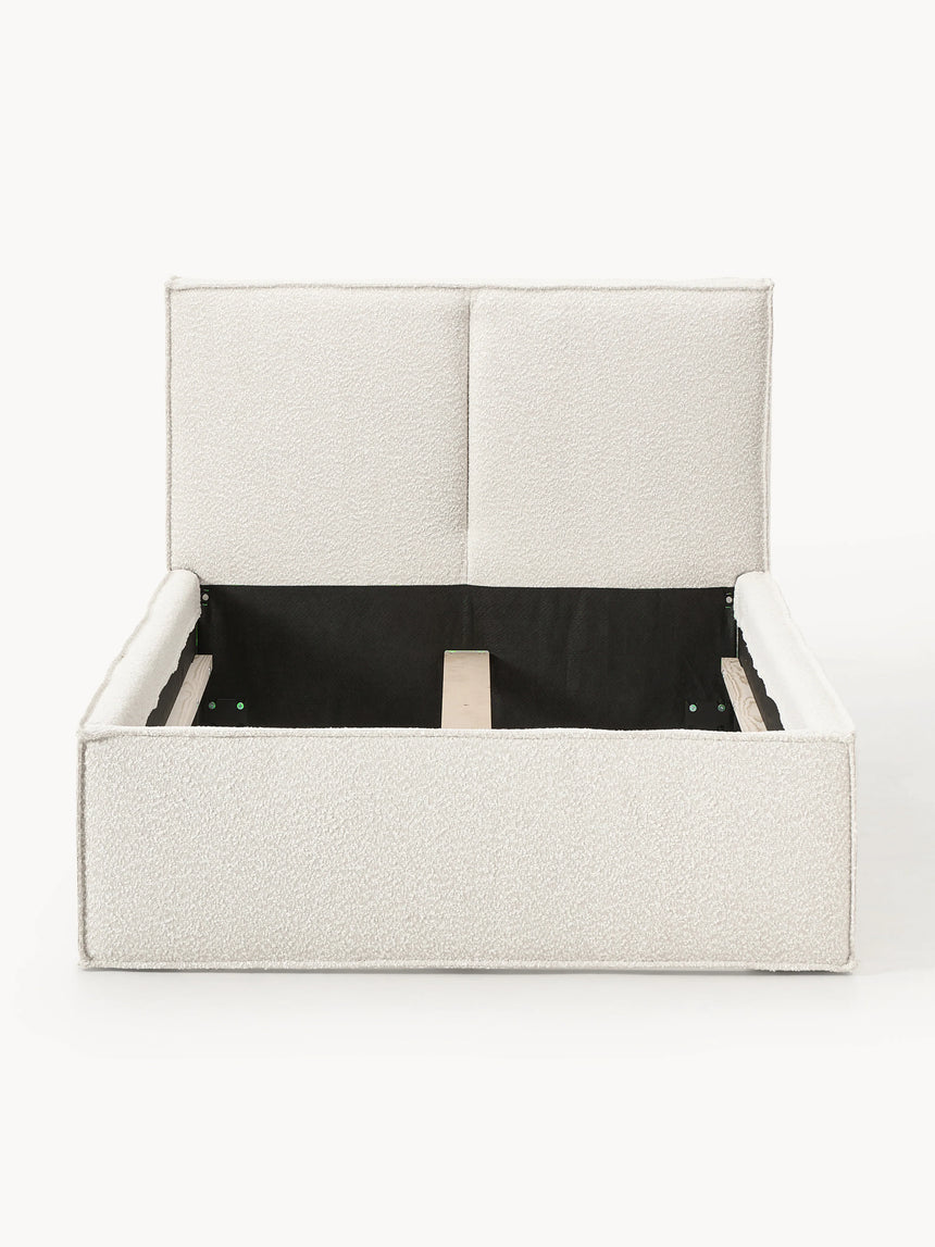 Lays Tek Kişilik Karyola Kırık Beyaz Bukle