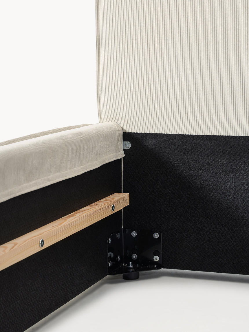 Lays Tek Kişilik Karyola Kırık Beyaz Fitilli