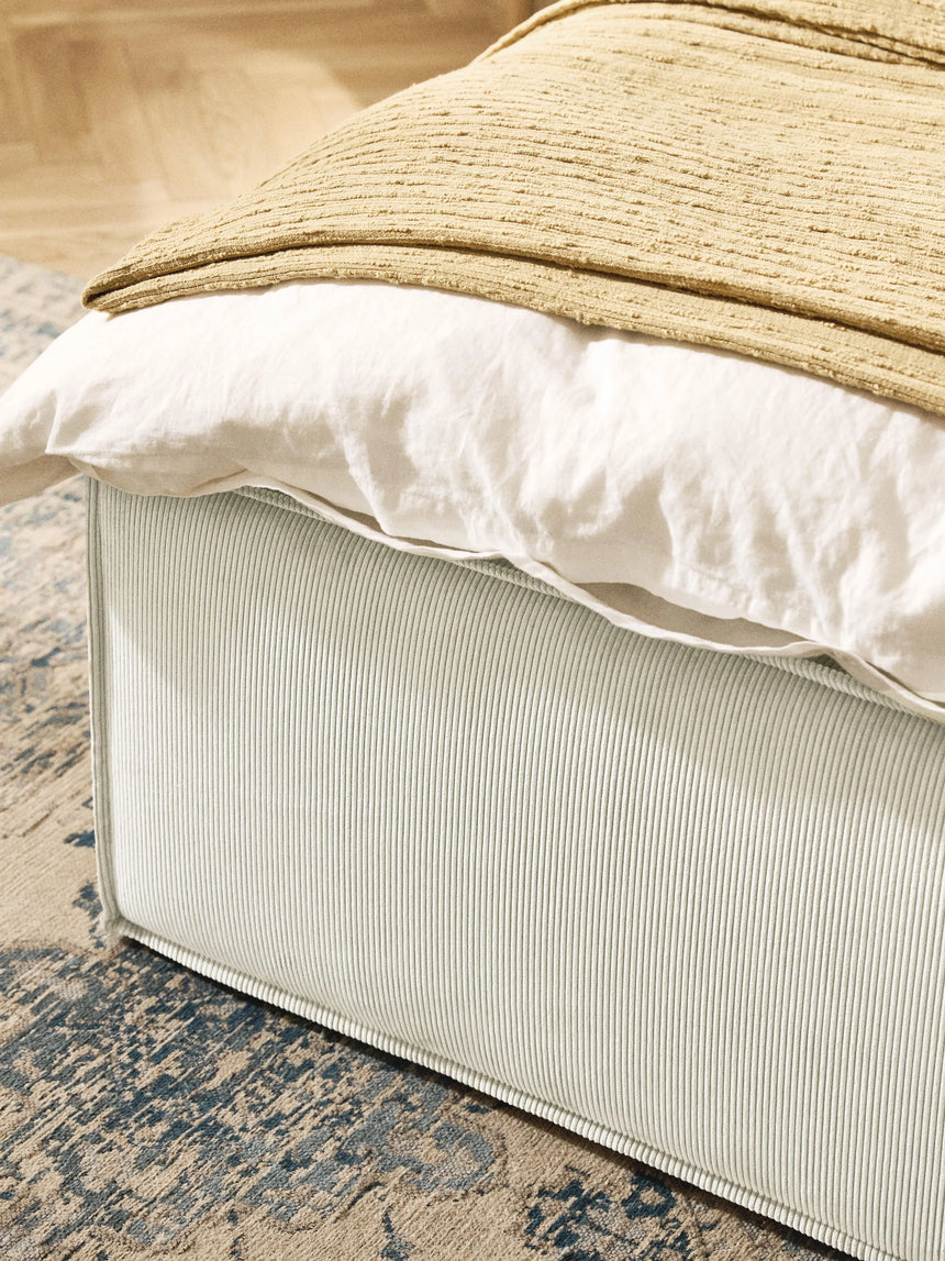 Lays Tek Kişilik Karyola Kırık Beyaz Fitilli