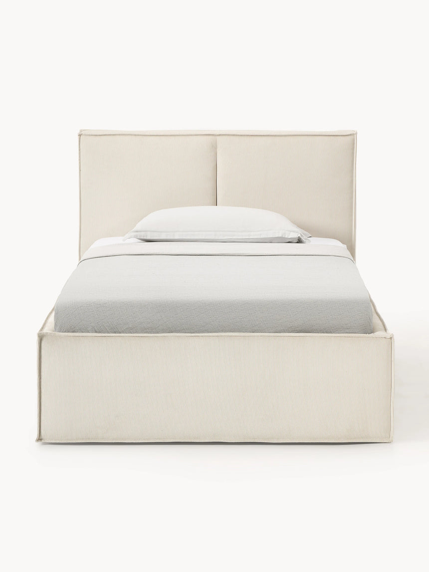 Lays Tek Kişilik Karyola Kırık Beyaz Fitilli