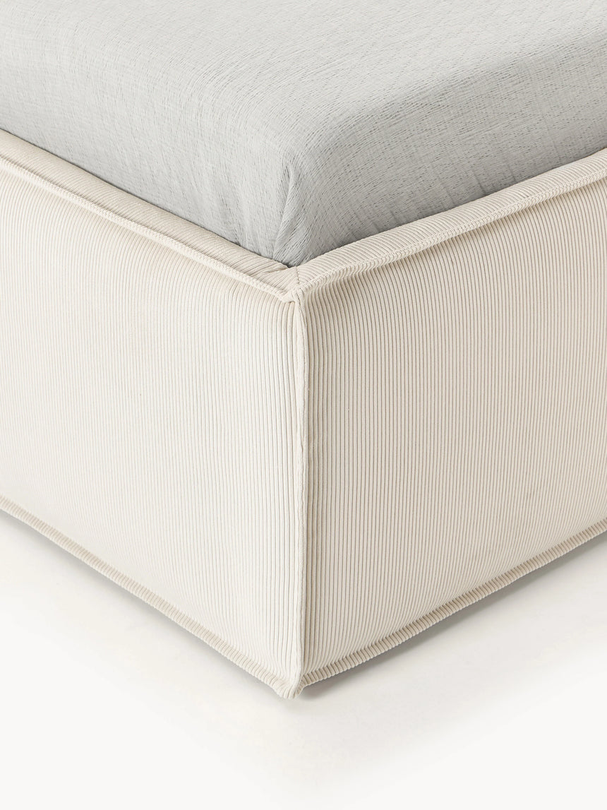 Lays Tek Kişilik Karyola Kırık Beyaz Fitilli