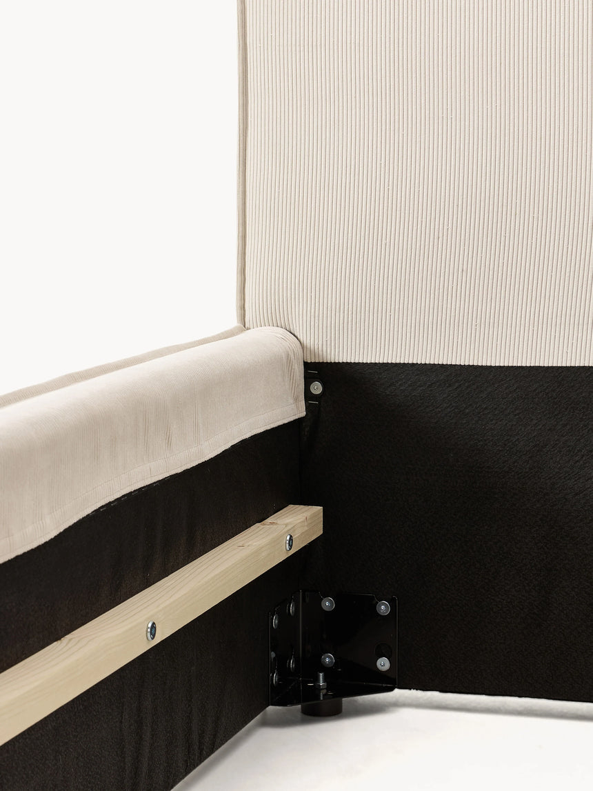 Lays Tek Kişilik Karyola Kırık Beyaz Fitilli