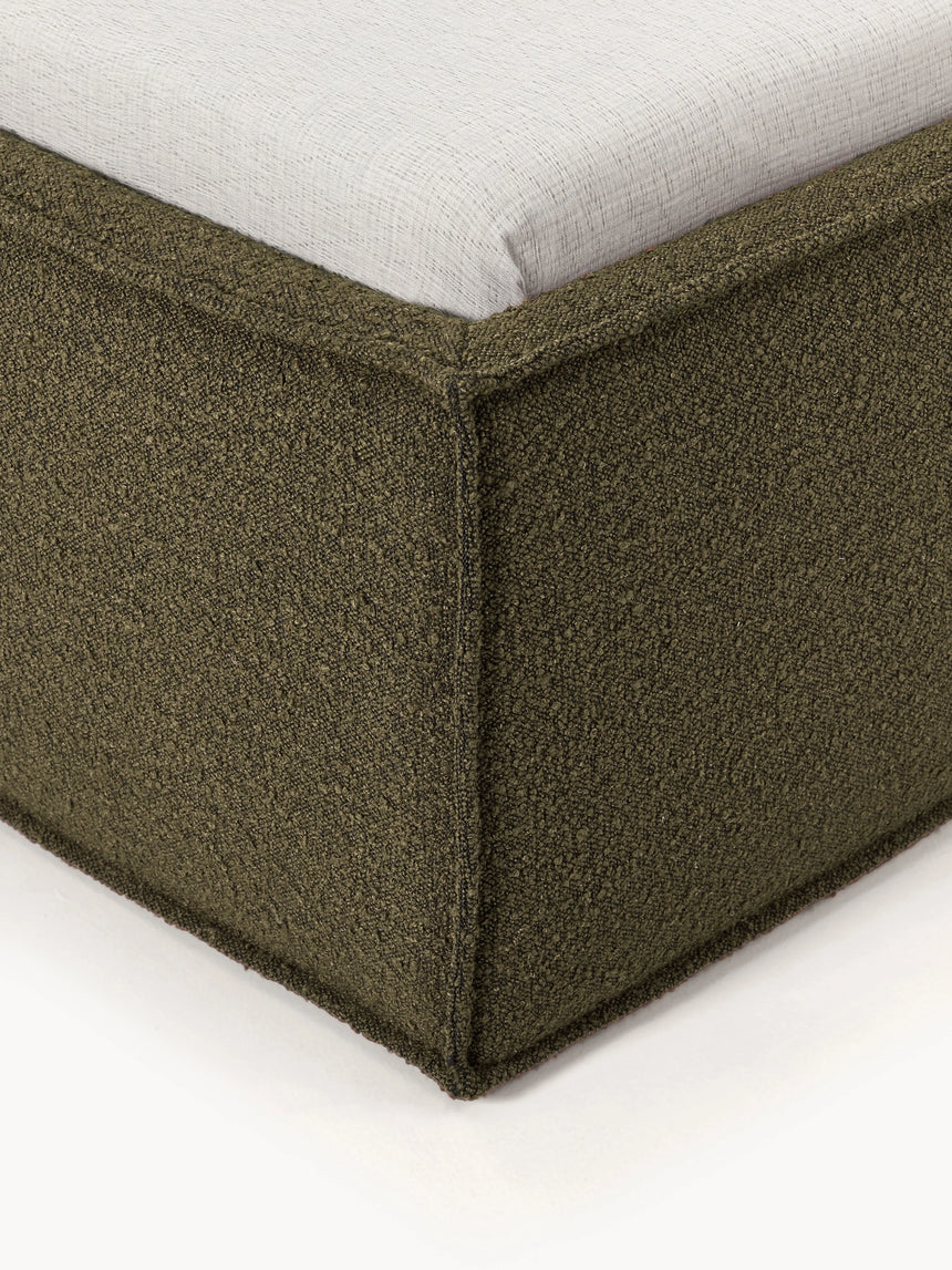 Lays Tek Kişilik Karyola Zeytin Yeşili Bukle