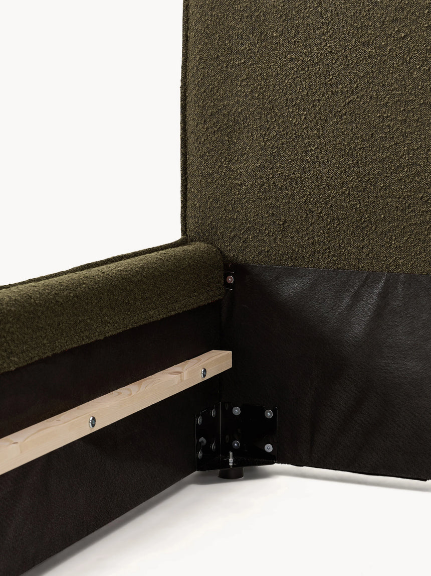 Lays Tek Kişilik Karyola Zeytin Yeşili Bukle