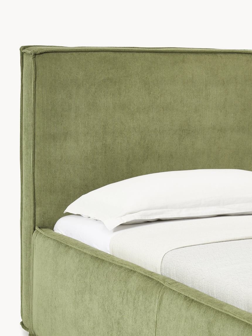 Lays Tek Kişilik Karyola Zeytin Yeşili Fitilli