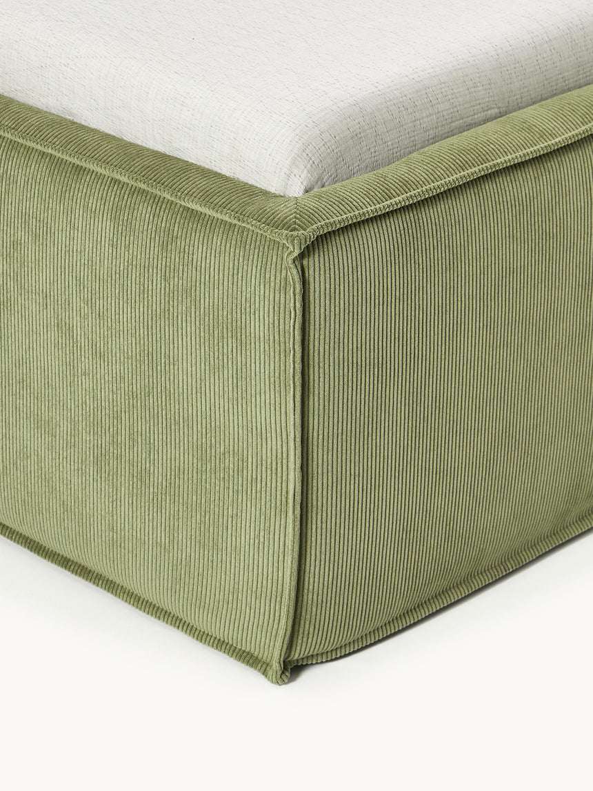 Lays Tek Kişilik Karyola Zeytin Yeşili Fitilli