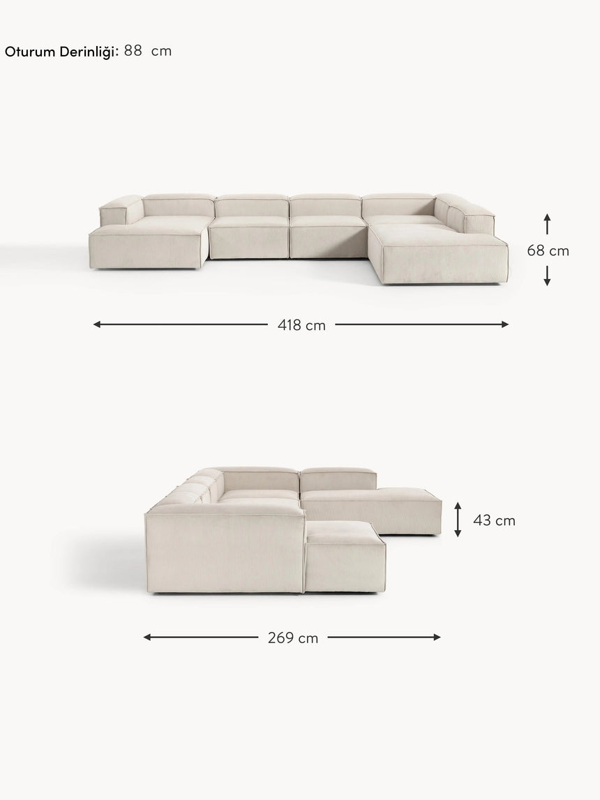 Lego Big Köşe Koltuk Bej Fitilli
