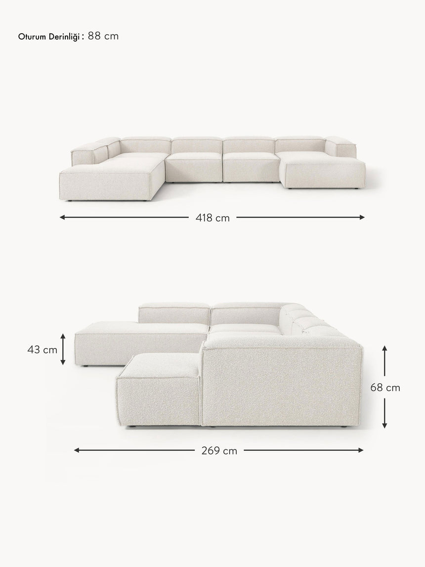 Lego Big Köşe Koltuk Kırık Beyaz Bukle