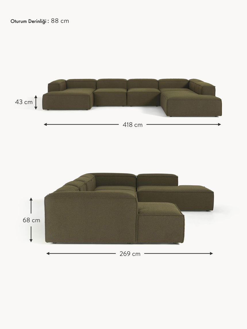 Lego Big Köşe Koltuk Yeşil Bukle