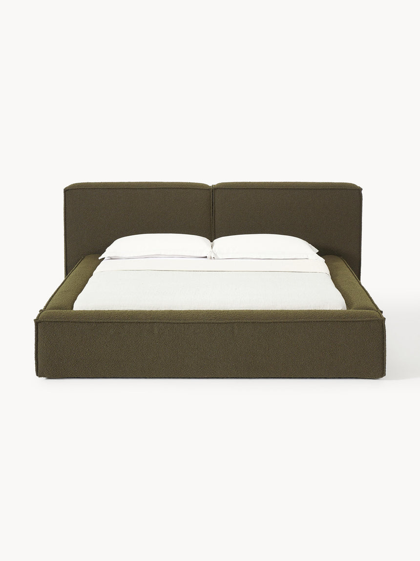 Lego Çift Kişilik Karyola Zeytin Yeşili Bukle