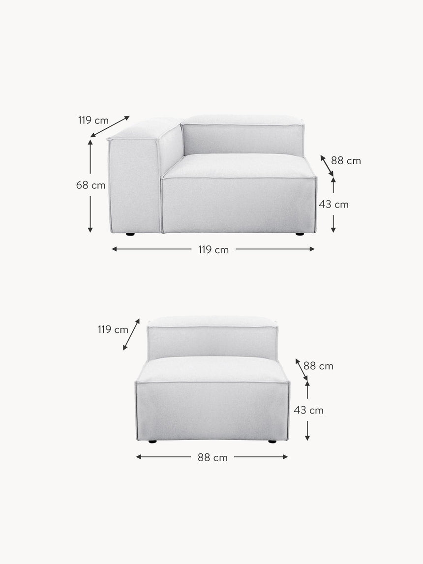Lego Dörtlü Koltuk Açık Gri