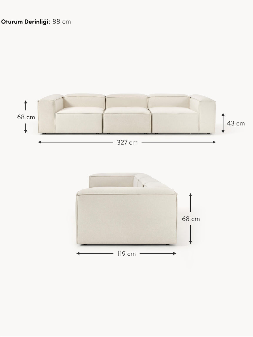 Lego Dörtlü Koltuk Kırık Beyaz