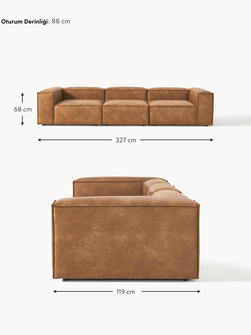 Lego Dörtlü Koltuk Taba Kahve