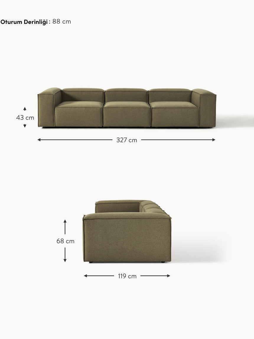 Lego Dörtlü Koltuk Zeytin Yeşili