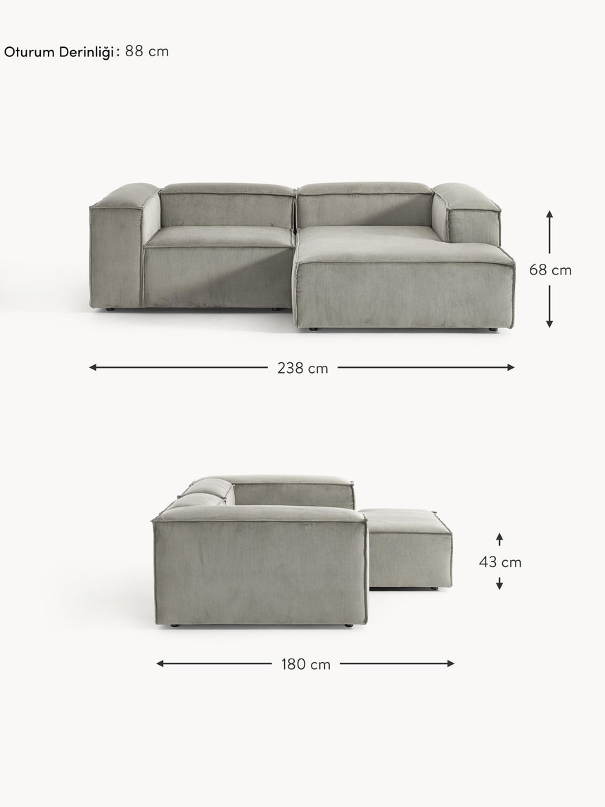 Lego Köşe Koltuk Gri Fitilli