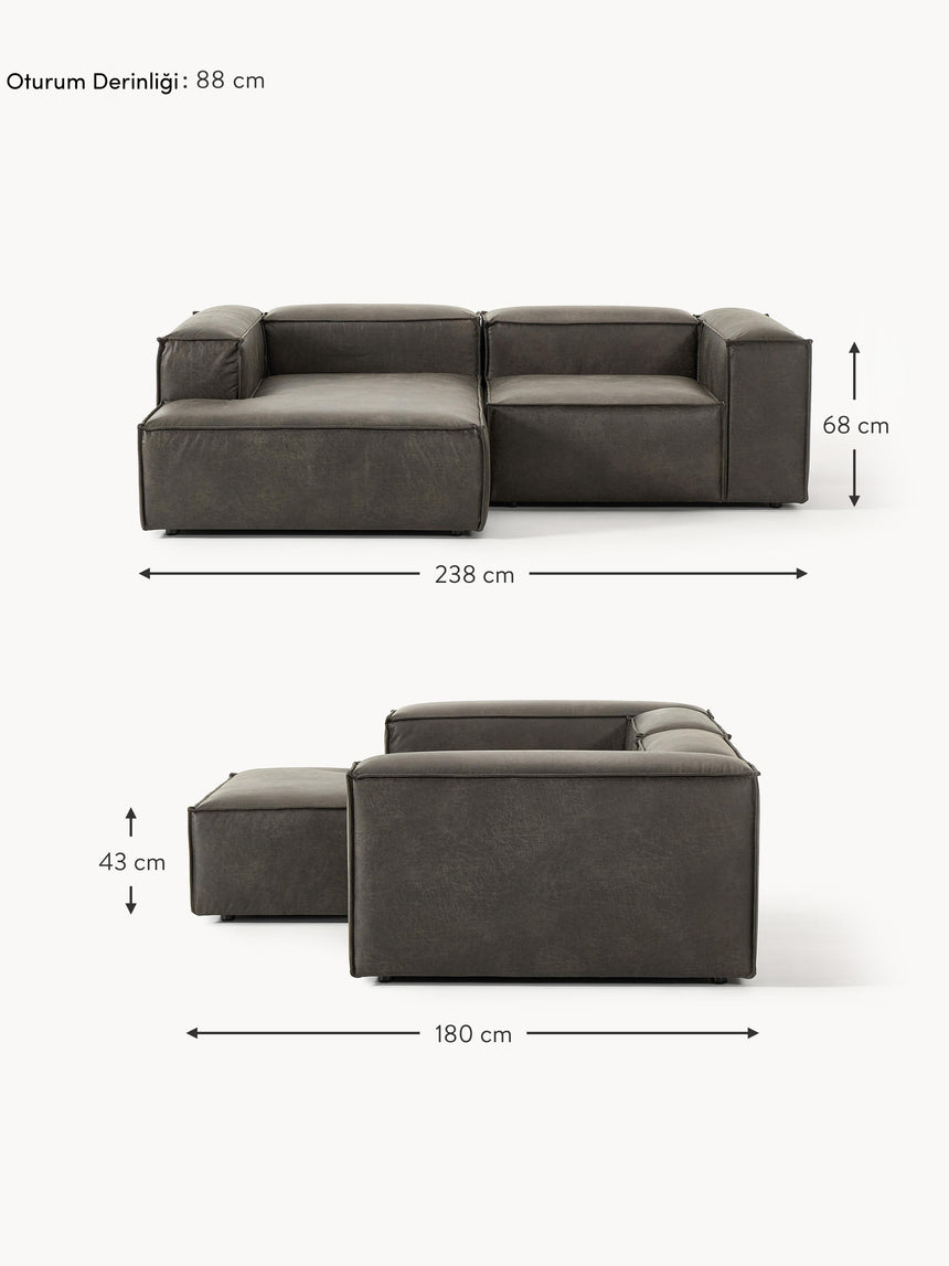 Lego Köşe Koltuk Gri Kahve