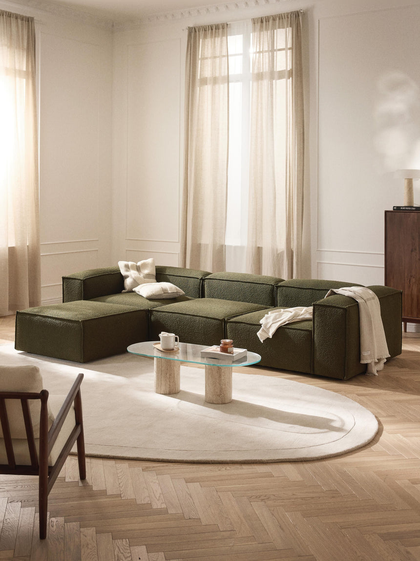 Lego Plus Köşe Koltuk Zeytin Yeşili Bukle