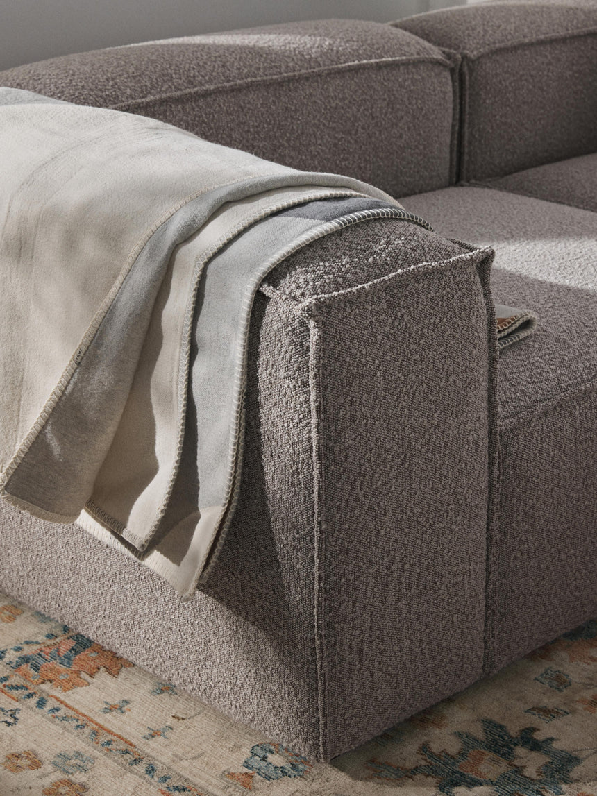 Lego Üçlü Koltuk Açık Gri Kahve Bukle