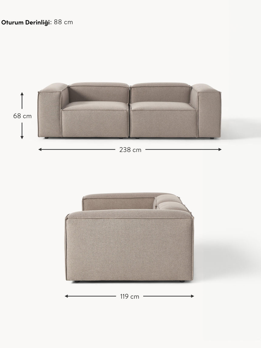 Lego Üçlü Koltuk Kapuçino