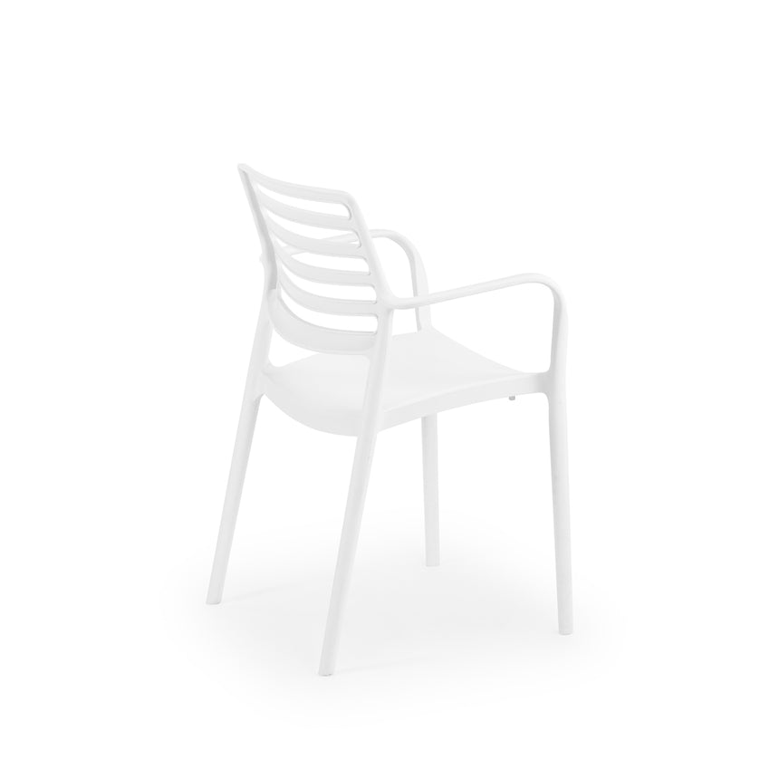 Louise Kollu Polipropilen Sandalye Beyaz