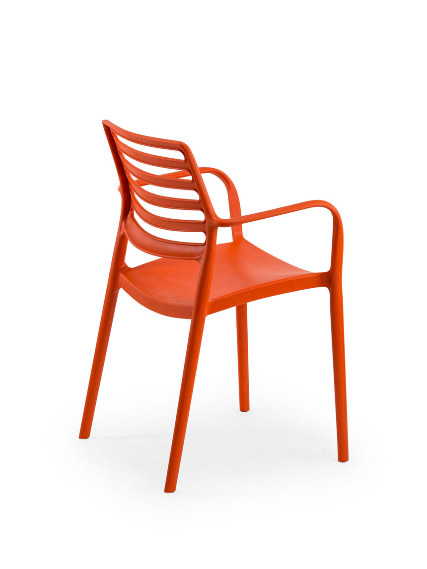 Louise Kollu Polipropilen Sandalye Portakal