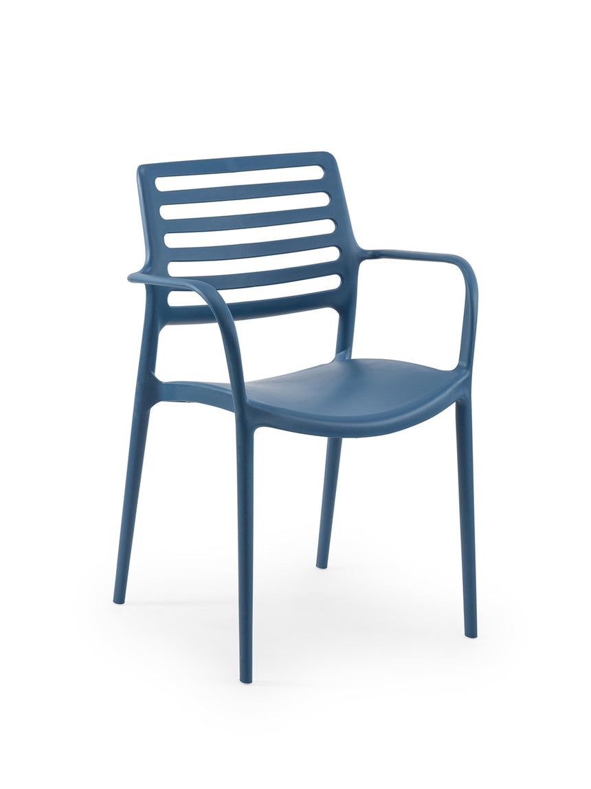 Louise Kollu Polipropilen Sandalye Saks Mavisi