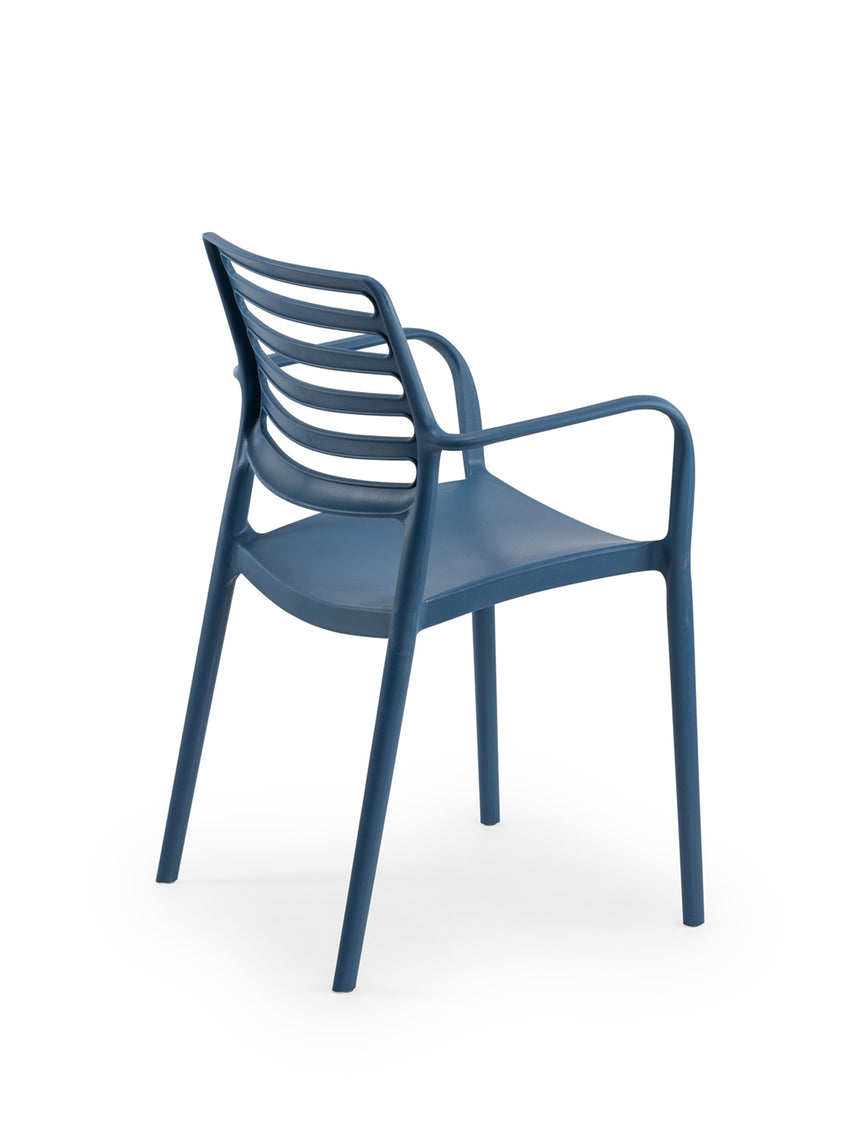 Louise Kollu Polipropilen Sandalye Saks Mavisi