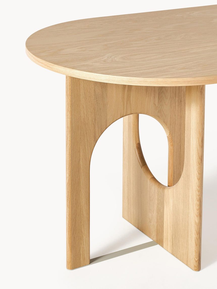 Love Oval Ahşap Yemek Masası Meşe