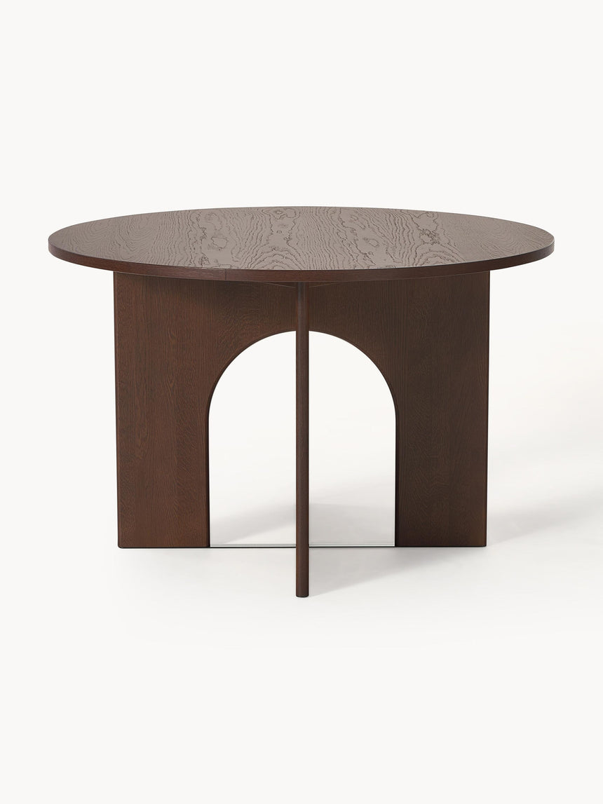 Love Yuvarlak Ahşap Yemek Masası Ceviz