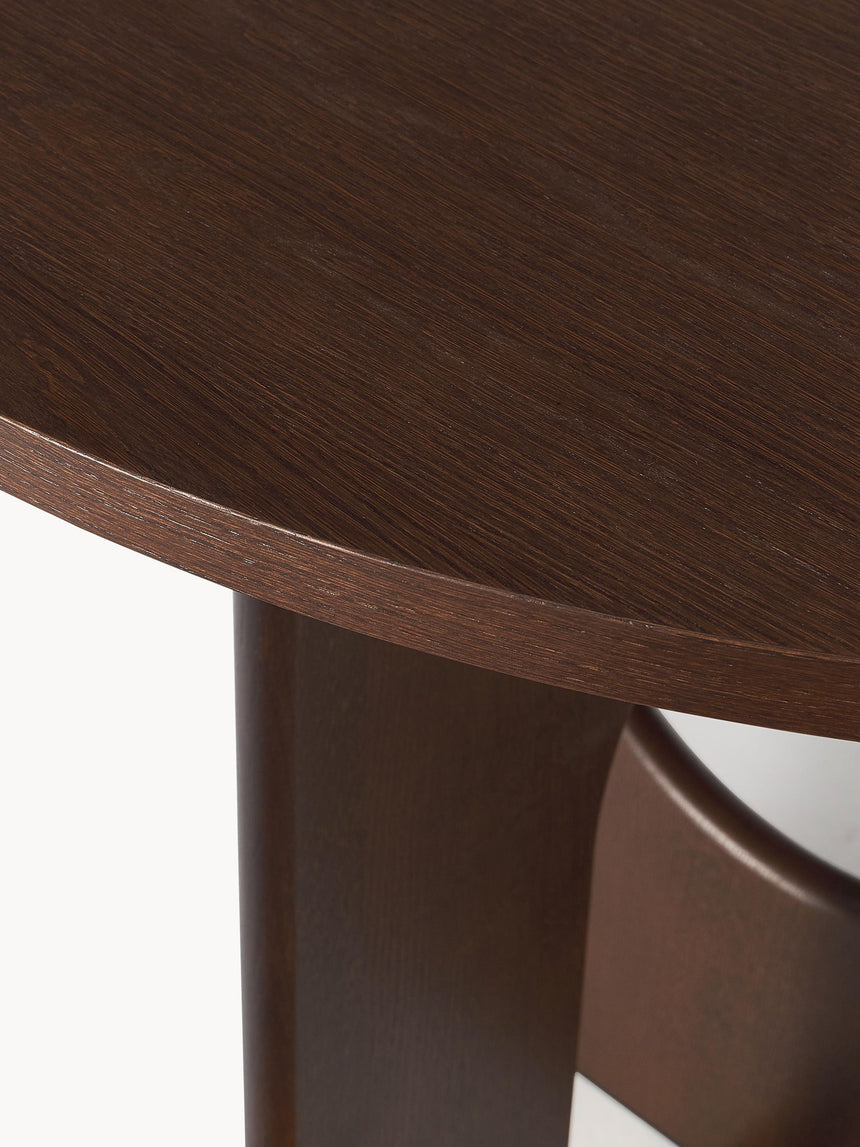 Love Yuvarlak Ahşap Yemek Masası Ceviz