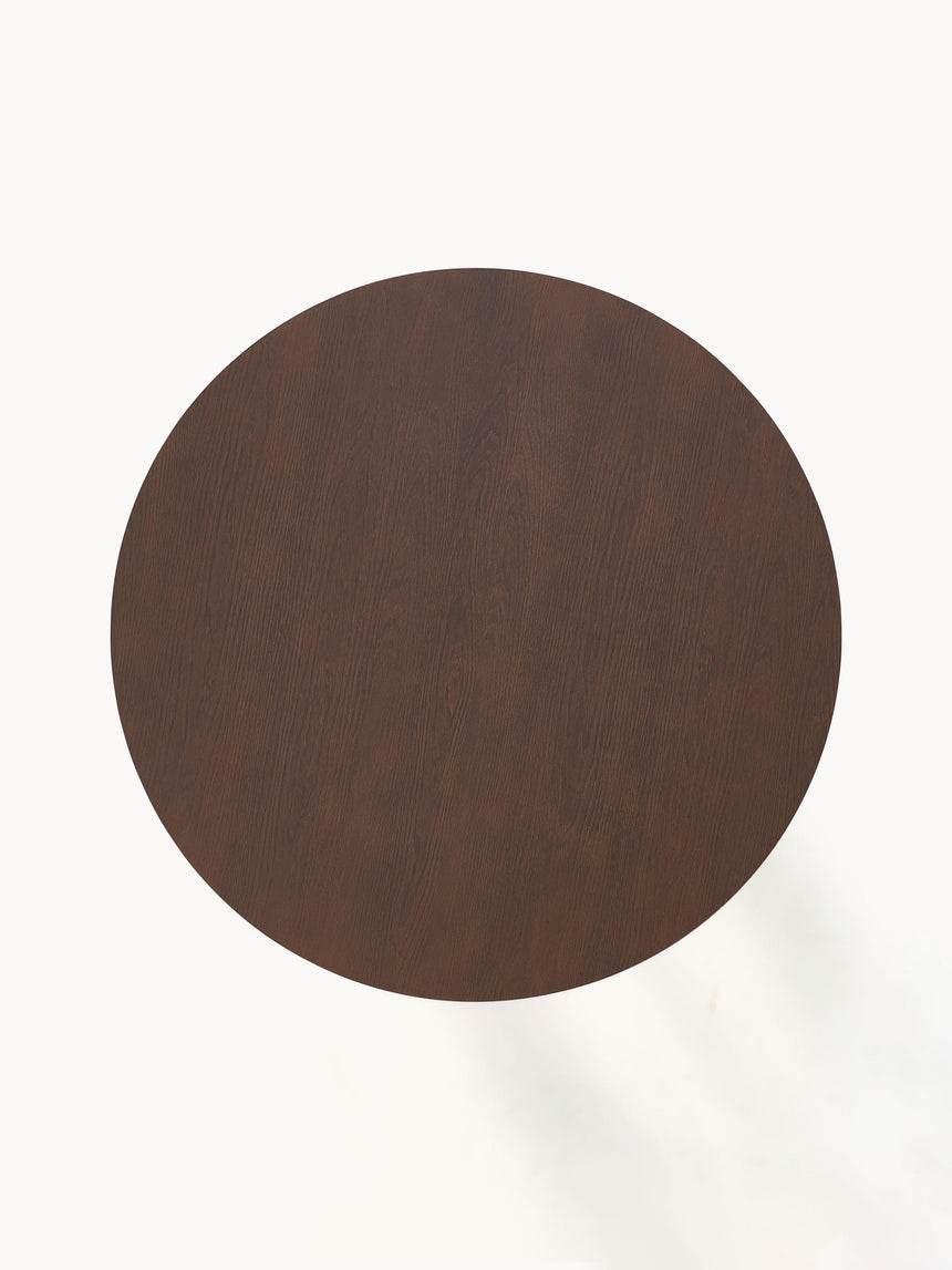 Love Yuvarlak Ahşap Yemek Masası Ceviz