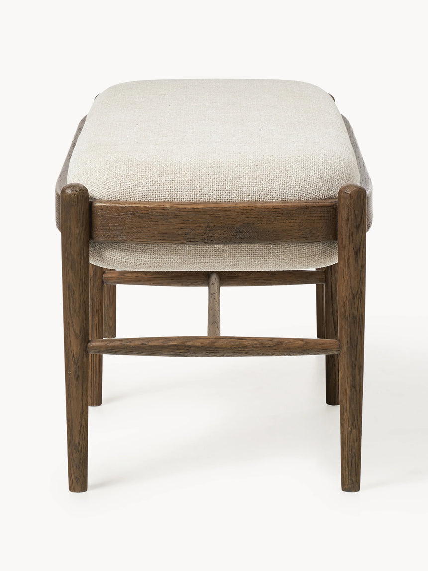 Mara Ahşap Bank Kırık Beyaz Ceviz