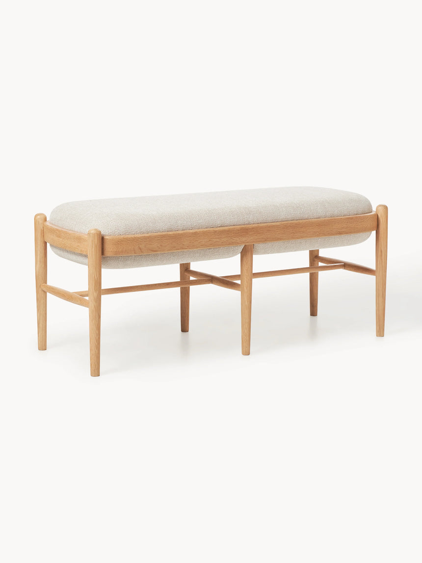 Mara Ahşap Bank Kırık Beyaz Meşe