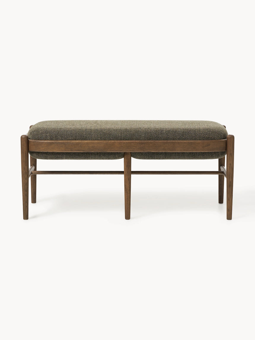 Mara Ahşap Bank Zeytin Yeşili Ceviz