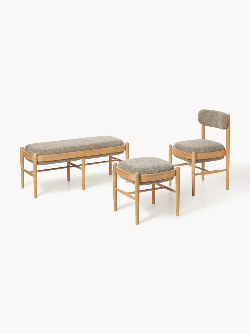 Mara Ahşap Sandalye Grej Meşe