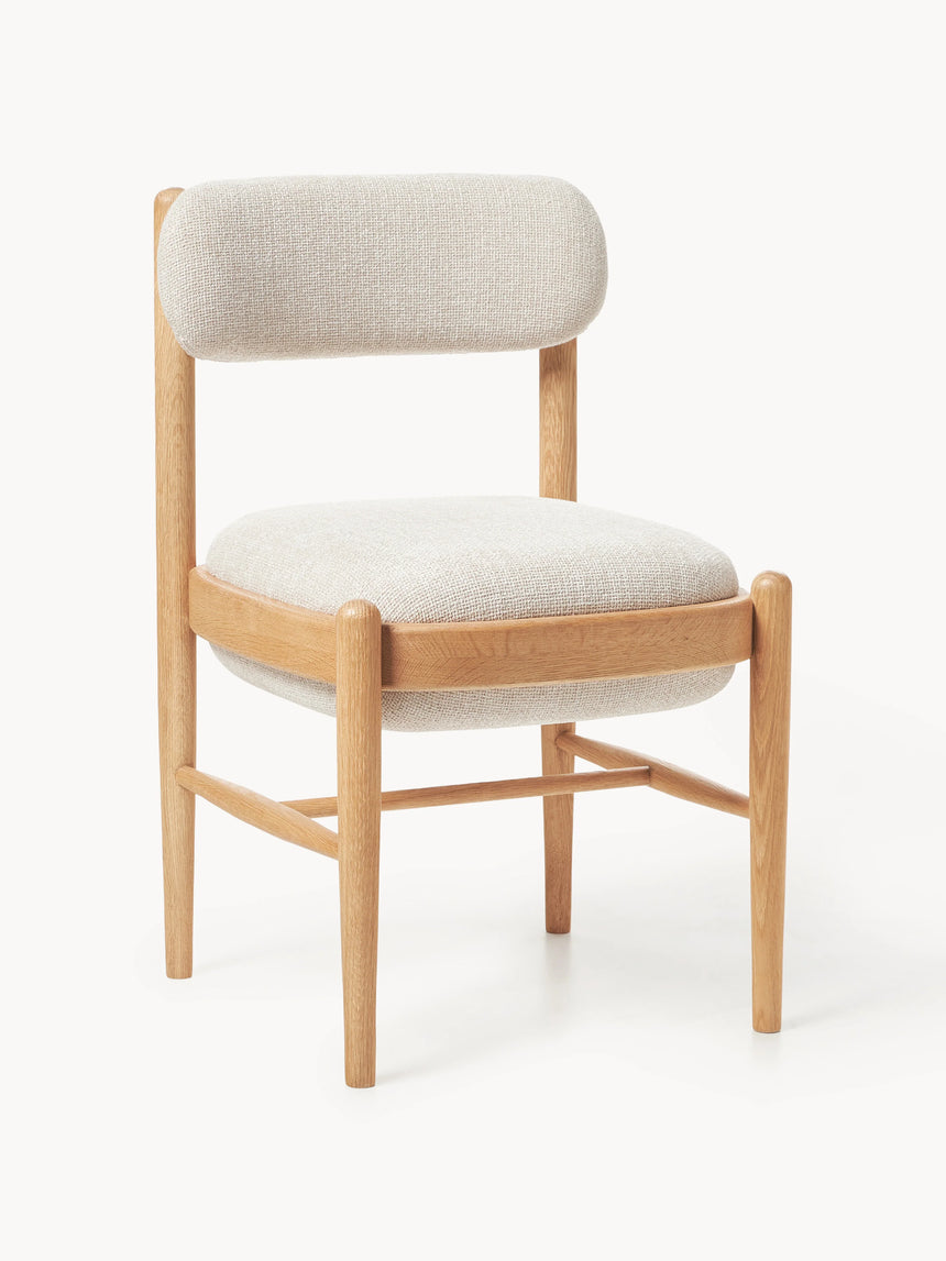 Mara Ahşap Sandalye Kırık Beyaz Meşe