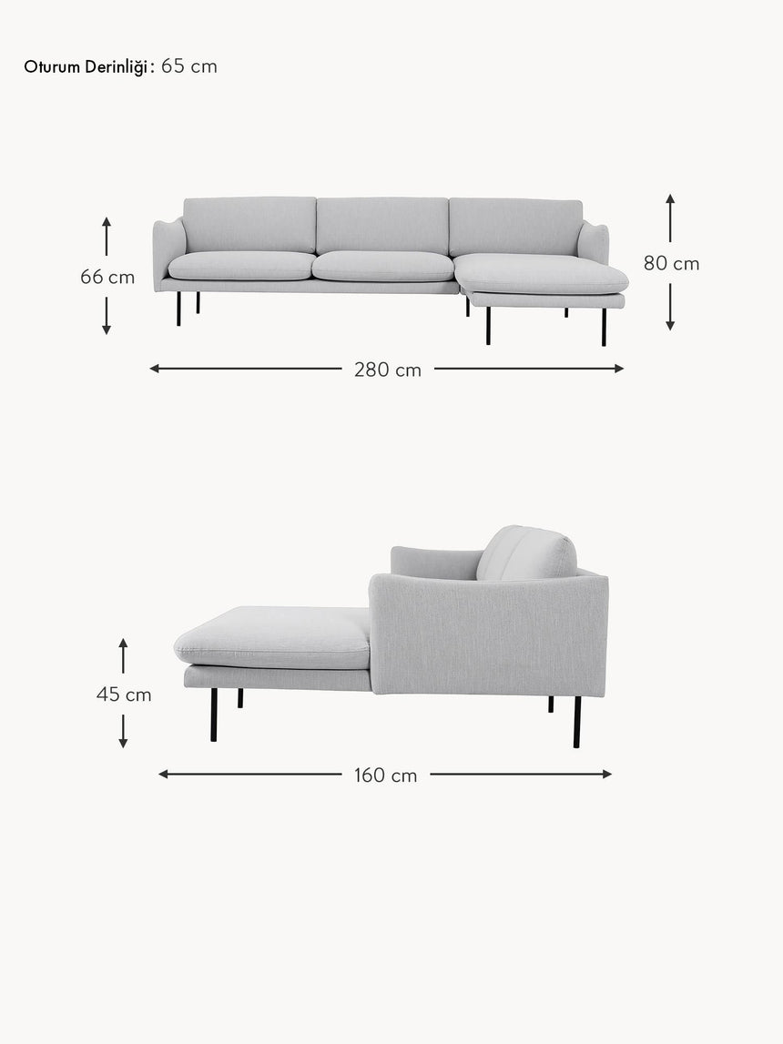 Marin Köşe Koltuk Açık Gri