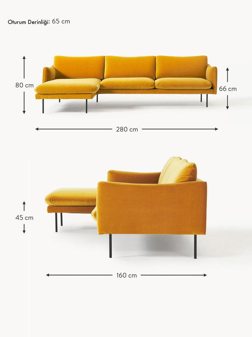 Marin Köşe Koltuk Hardal