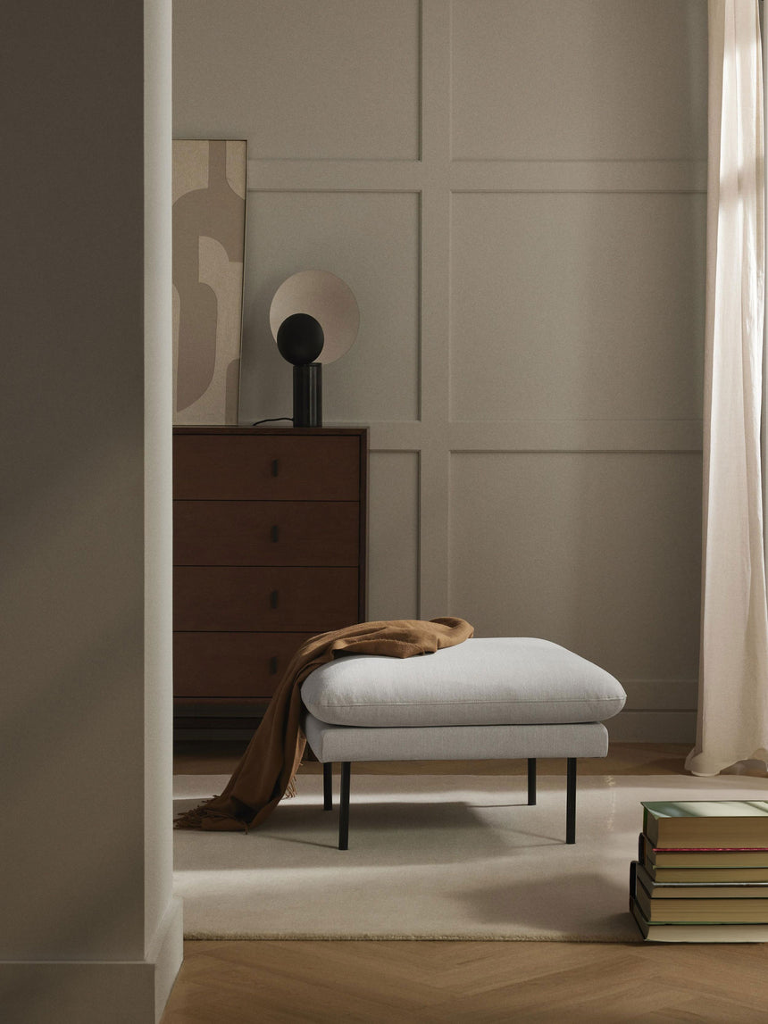 Marin Puf Kırık Beyaz