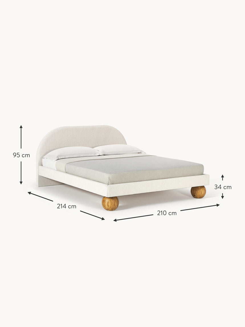 Mart Çift Kişilik Karyola Kırık Beyaz