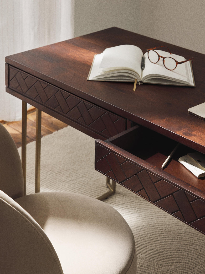 Master Çekmeceli Ahşap Çalışma Masası Ceviz