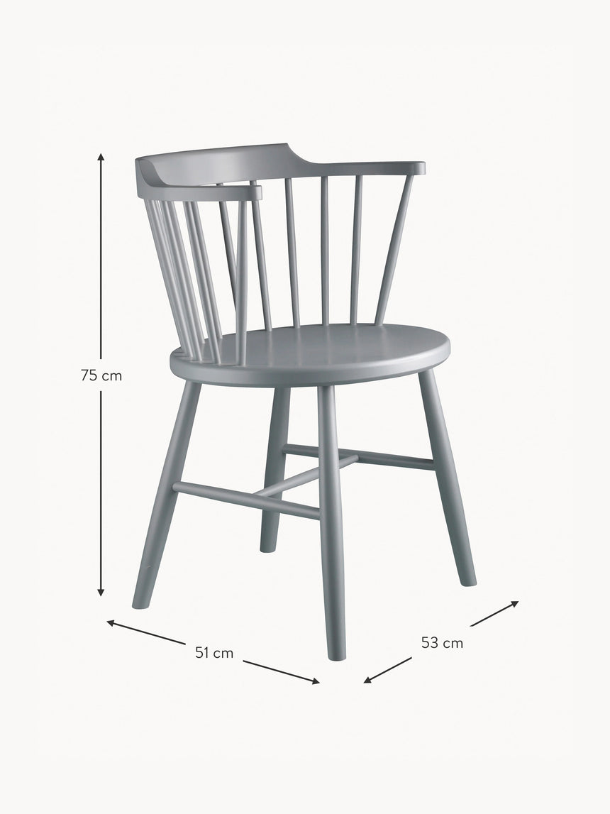 Megane Ahşap Sandalye Gri