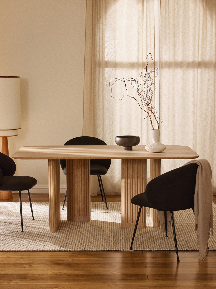 Meta Ahşap Yemek Masası Meşe