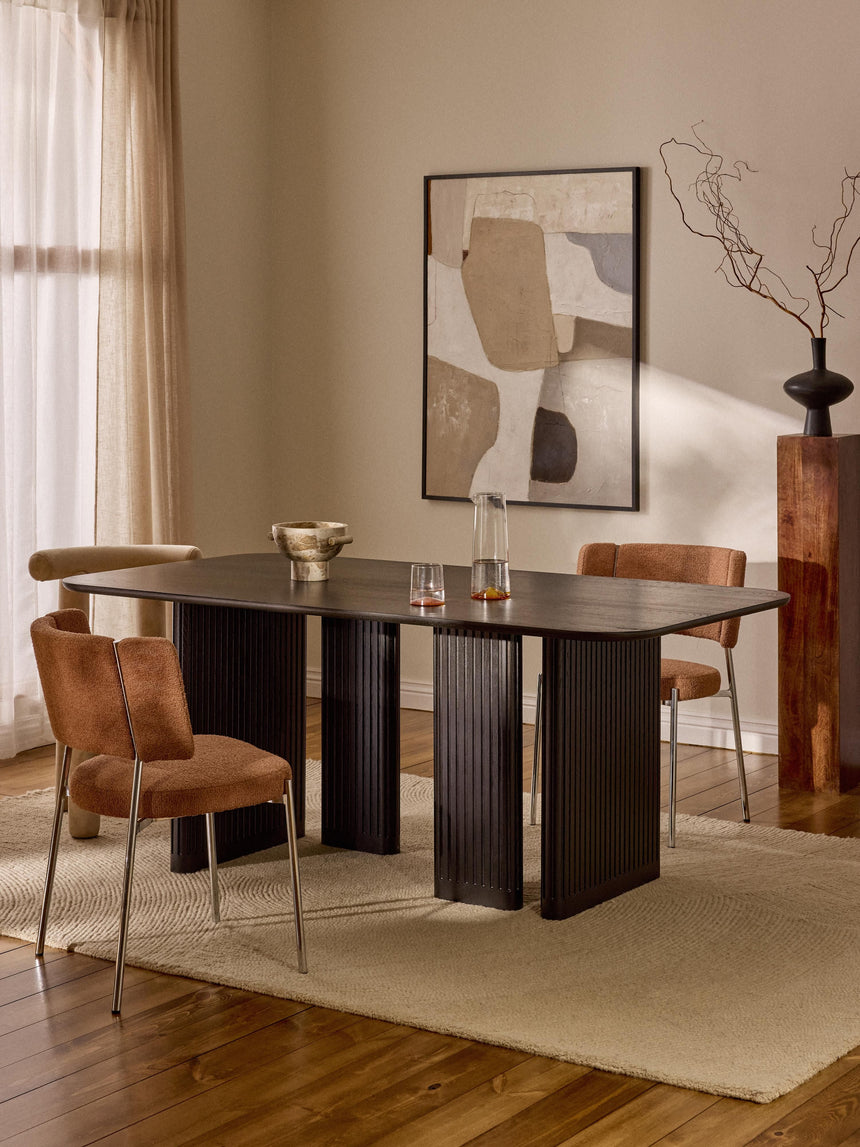 Meta Ahşap Yemek Masası Siyah