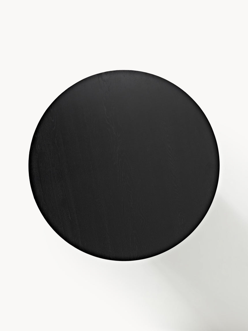 Meta Yuvarlak Ahşap Yemek Masası Siyah