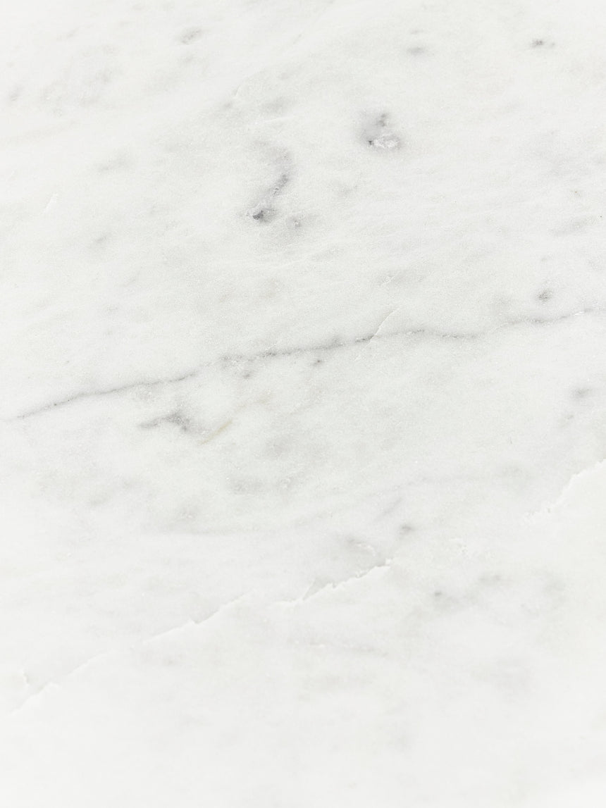 Milas Mermer Kare Orta Sehpa Beyaz