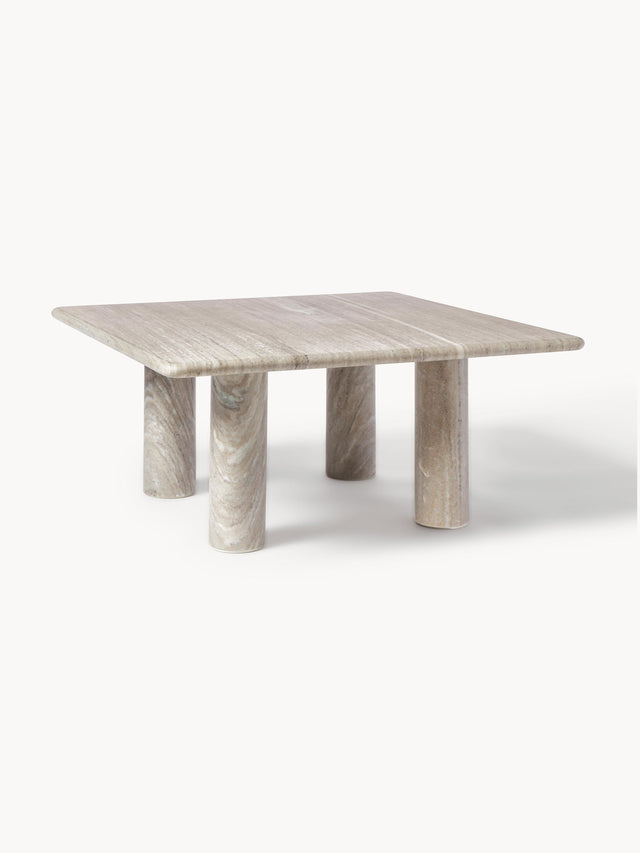 Milas Mermer Kare Orta Sehpa Gri