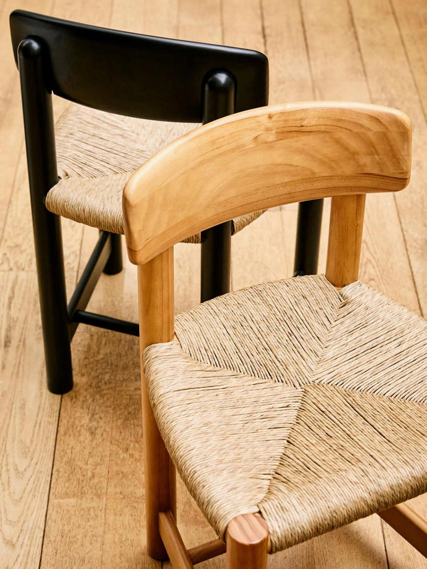 Miller Hasır İşlemeli Ahşap Sandalye Natürel