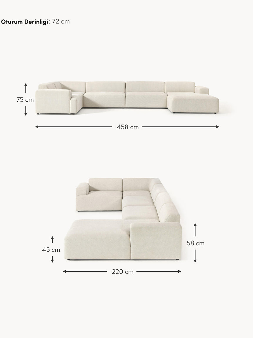 Mira Big Köşe Koltuk Açık Bej