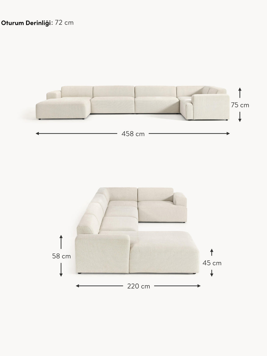 Mira Big Köşe Koltuk Açık Bej
